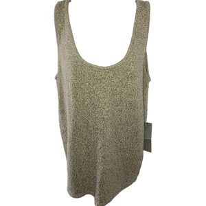 NWT Linda Allard Ellen Tracy Linen/Silk/Rayon Blend Knit Tank